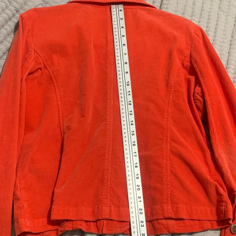 Fresh Produce Orange/Coral Corduroy Blazer Jacket